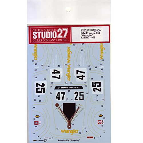 Studio27 Dc1005 1/24 Porsche 934 Wrangler 25/47 1978 Original Decals Japanese Decal Sheet- Japan Figure Store - #1 Bring To You The Best Japanese Goods