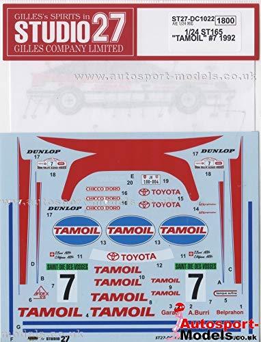 Studio27 St27 Dc1022 Toyota St165 Celica Gt Four Tamoil 7 1992 Decal For Aoshima 1/24 Car Decal- Japan Figure Store - #1 Bring To You The Best Japanese Goods