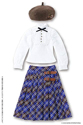1/6 Pnm British Girl Set For Pureneemo White X Blue Check (For Doll)- Japan Figure Store - #1 Bring To You The Best Japanese Goods