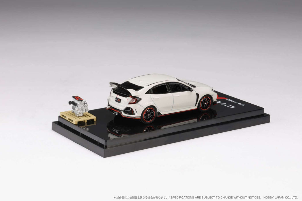 1/64 Honda Civic Type R FK8 2020 Hobby Japan White w/ Engine Display- Japan Figure Store - #1 Bring To You The Best Japanese Goods