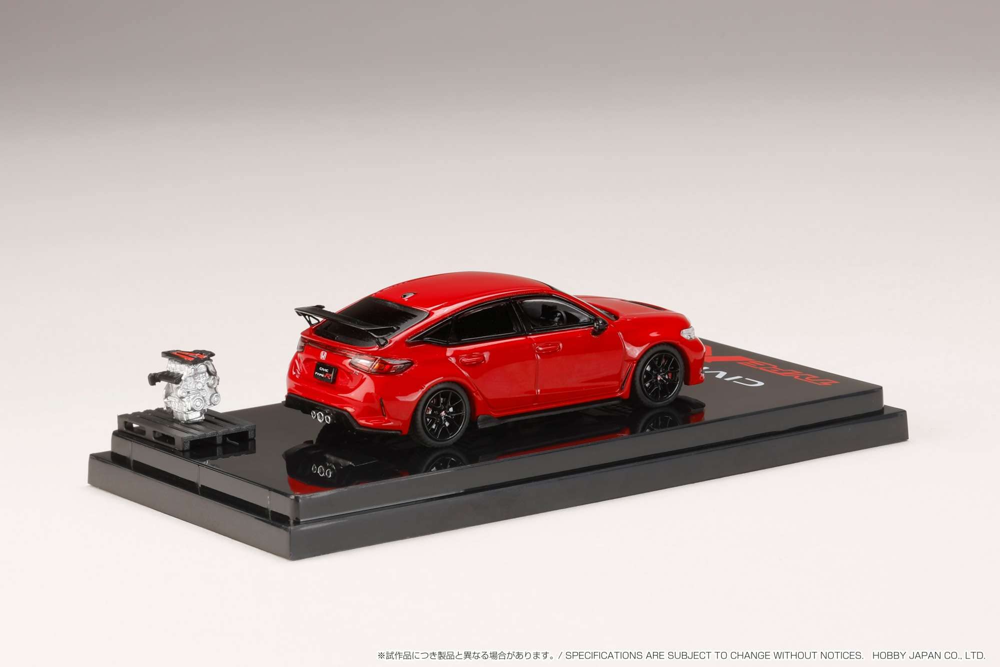 1/64 Honda Civic Type R (Fl5) Hobby Japan Red w/Engine Display- Japan Figure Store - #1 Bring To You The Best Japanese Goods
