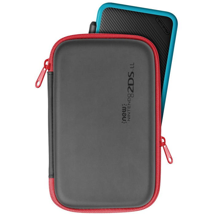 HORI Slim Hard Pouch Black & Red For New Nintendo 2Ds Ll- Japan Figure Store - #1 Bring To You The Best Japanese Goods