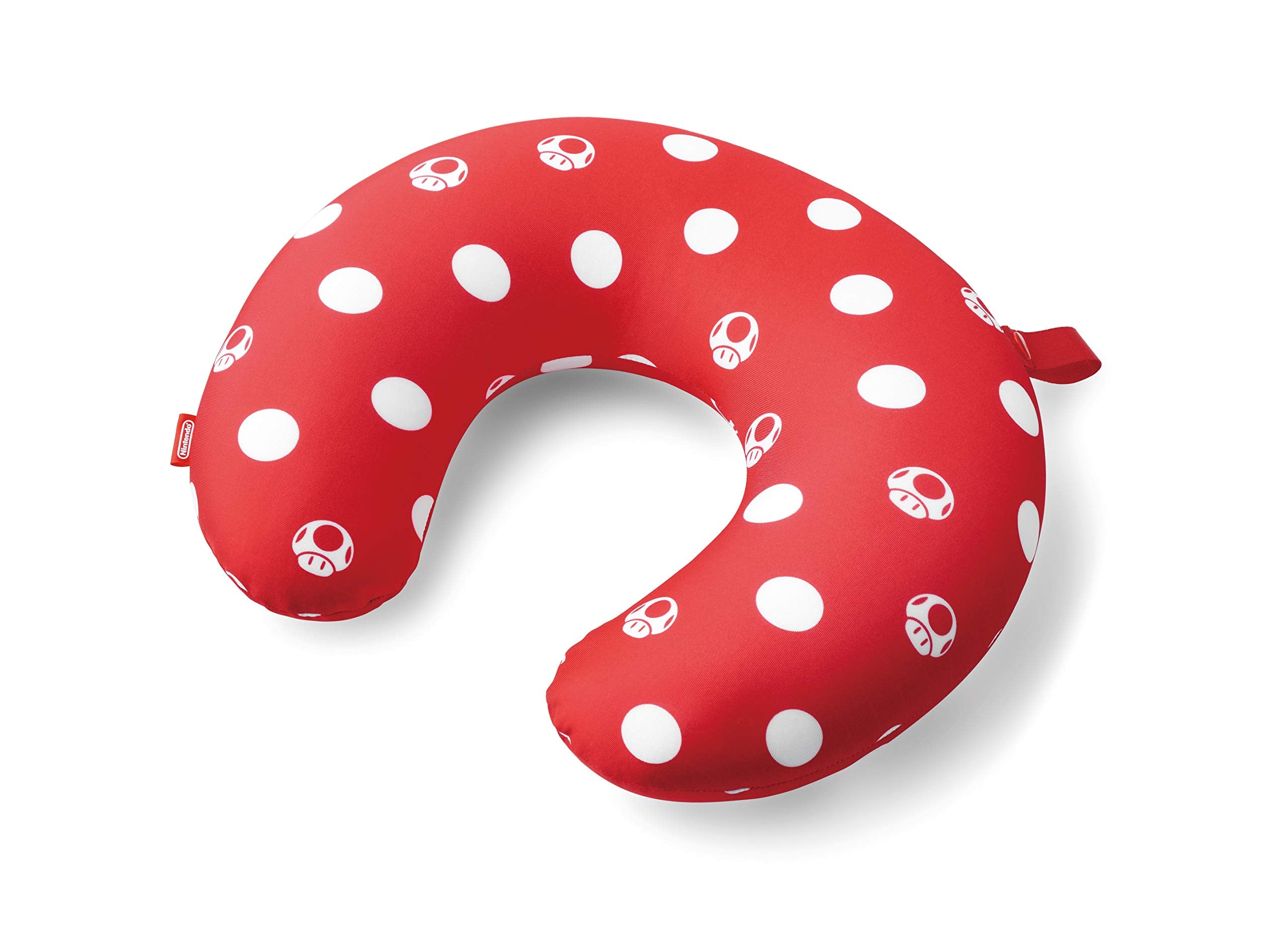 NINTENDO Super Mario Travel Reversible Neck Pillow Super Mushroom- Japan Figure Store - #1 Bring To You The Best Japanese Goods