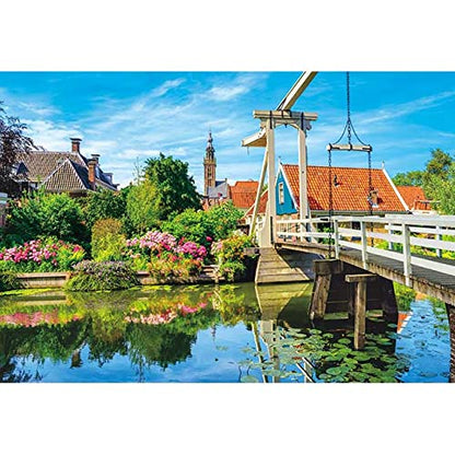 APPLEONE 300-363 Jigsaw Puzzle Flowering Dutch Drawbridge 300 Pieces- Japan Figure Store - #1 Bring To You The Best Japanese Goods