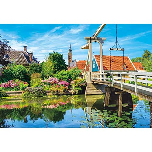 APPLEONE 300-363 Jigsaw Puzzle Flowering Dutch Drawbridge 300 Pieces- Japan Figure Store - #1 Bring To You The Best Japanese Goods