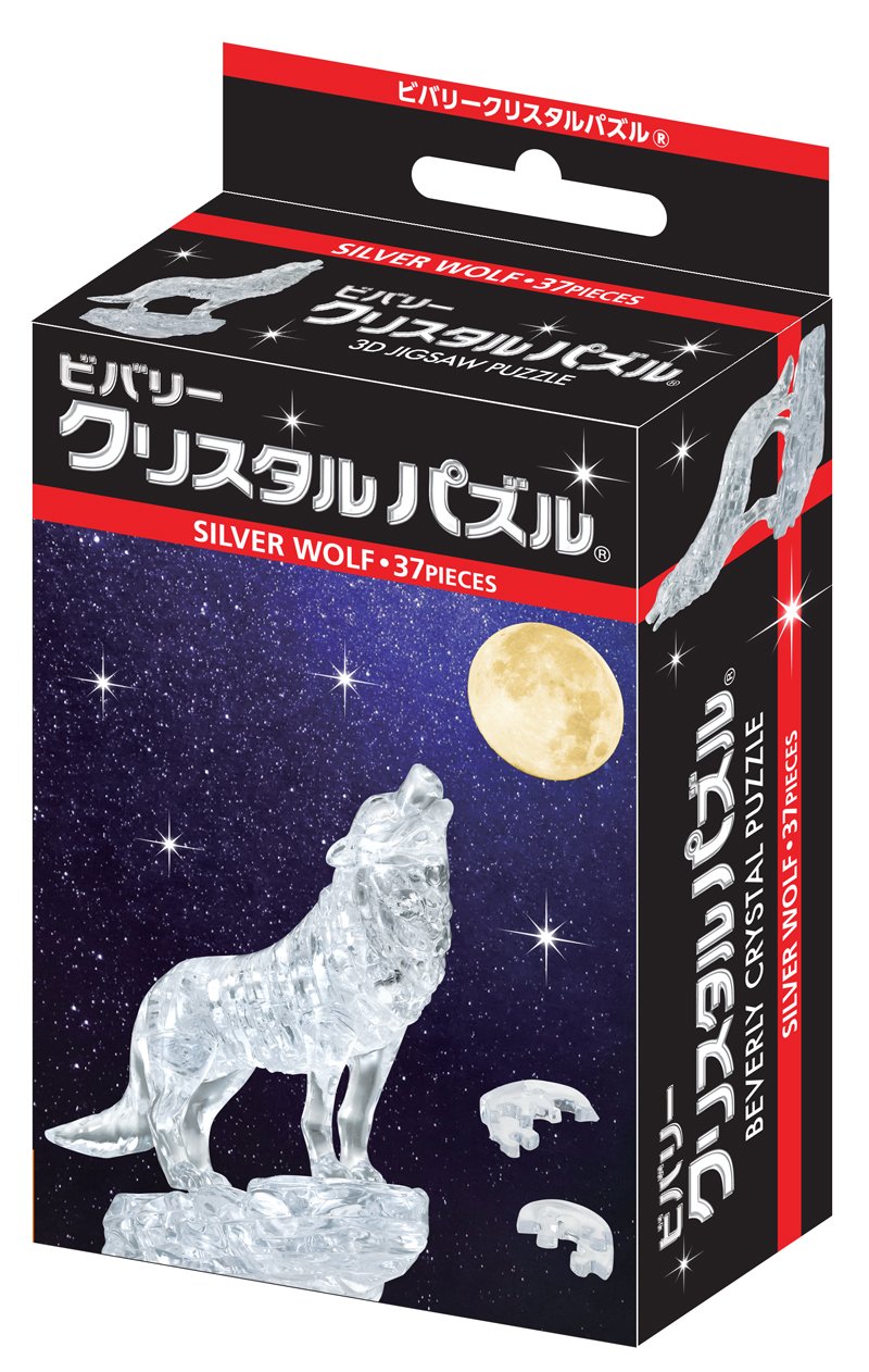 BEVERLY Crystal 3D Puzzle 485902 Wolf Silver 37 Pieces- Japan Figure Store - #1 Bring To You The Best Japanese Goods