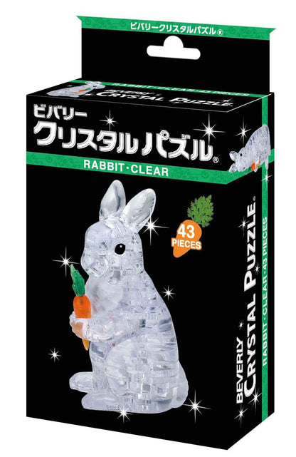 Beverly Crystal 3D Puzzle 486589 Rabbit Clear (43 Pieces) 3D Crystal Animal Puzzle- Japan Figure Store - #1 Bring To You The Best Japanese Goods