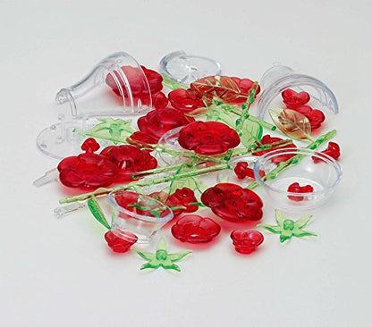 Beverly Crystal 3D Puzzle 485391 Six Roses Red (47 Pieces) Crystal 3D Flower Puzzle- Japan Figure Store - #1 Bring To You The Best Japanese Goods