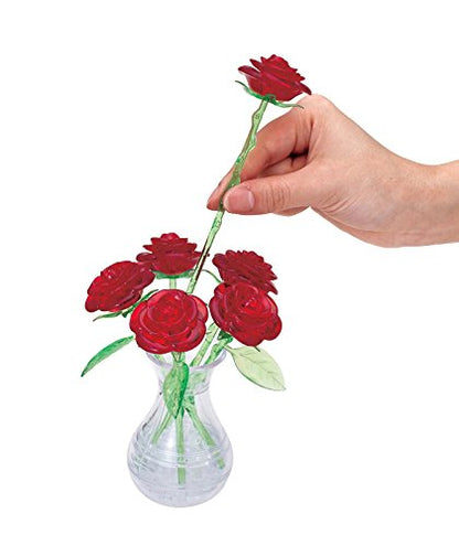 Beverly Crystal 3D Puzzle 485391 Six Roses Red (47 Pieces) Crystal 3D Flower Puzzle- Japan Figure Store - #1 Bring To You The Best Japanese Goods