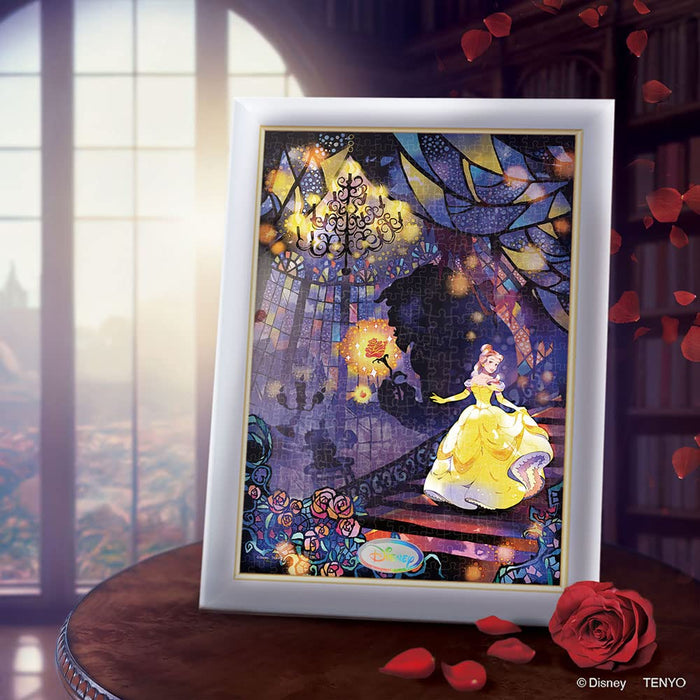 Tenyo 500pc Jigsaw Puzzle Disney Two Hearts Beauty Beast Gyutto Series Stained Art 25x36cm- Japan Figure Store - #1 Bring To You The Best Japanese Goods