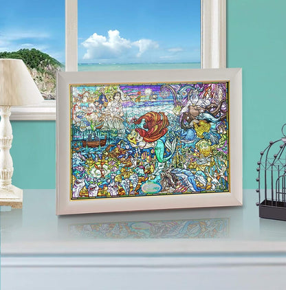 Tenyo 500pc Little Mermaid Jigsaw Puzzle Stained Art 25x36cm- Japan Figure Store - #1 Bring To You The Best Japanese Goods