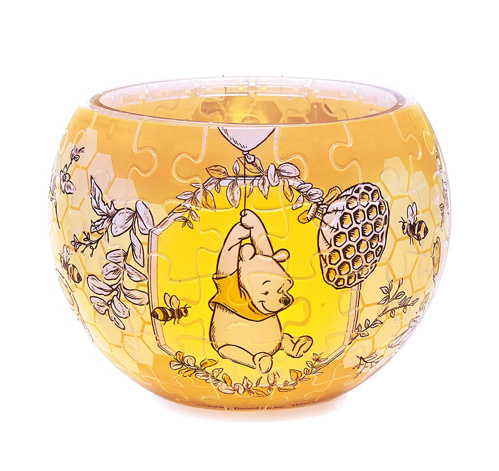 YANOMAN 2201-64 3D Led Lamp Shade Puzzle Disney Winnie The Pooh Botanical Pattern 80 Pieces- Japan Figure Store - #1 Bring To You The Best Japanese Goods