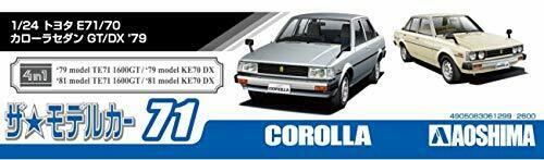 Aoshima 1/24 Scale Toyota E71 / 70 Corolla Sedan Gt / Dx 1979 Plastic Model Kit