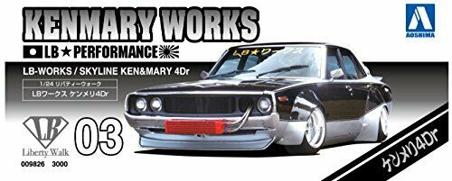 Aoshima 1/24 Lb Works Kenmeri 4dr Plastic Model Kit