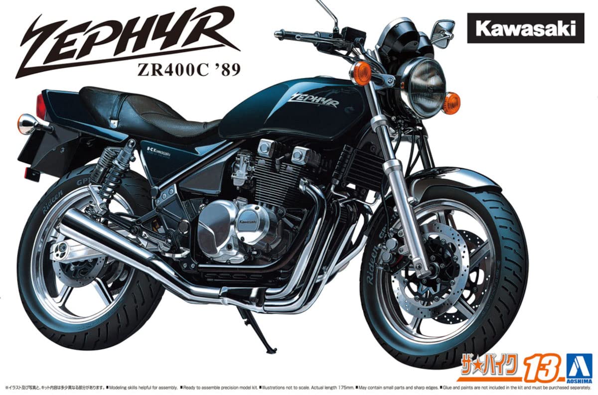 AOSHIMA Bike 1/12 Kawasaki Zr400C Zephyr '89 Plastic Model- Japan Figure Store - #1 Bring To You The Best Japanese Goods