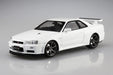 Aoshima Bunka Kyozai 1/24 Pre-Paint Model Series Nissan Bnr34 Skyline Gt-R V・Spec Ii 2000 White Plastic Model 03-B- Japan Figure Store - #1 Bring To You The Best Japanese Goods