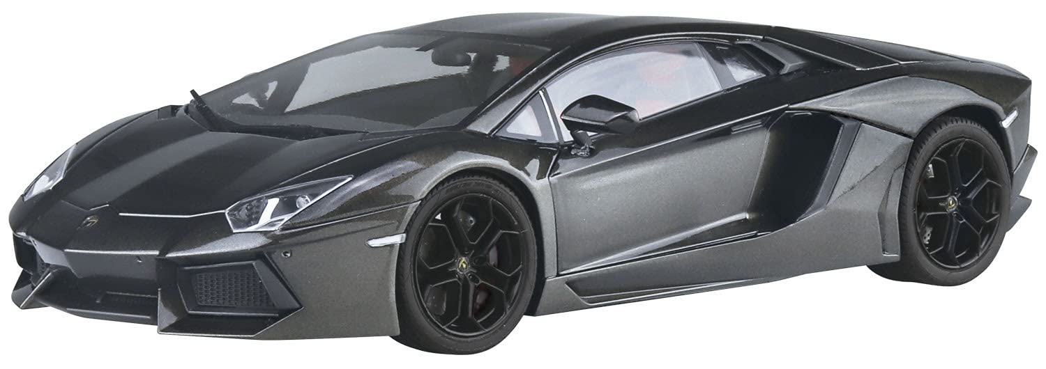 AOSHIMA Pre-Painted 1/24 Lamborghini Aventador '11 Gunmetal Grey Plastic Model- Japan Figure Store - #1 Bring To You The Best Japanese Goods