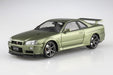 Aoshima 1/24 Nissan Bnr34 Skyline Gt-R V Spec Ii '00 Millennium Jade Pre-Painted Plastic Model- Japan Figure Store - #1 Bring To You The Best Japanese Goods