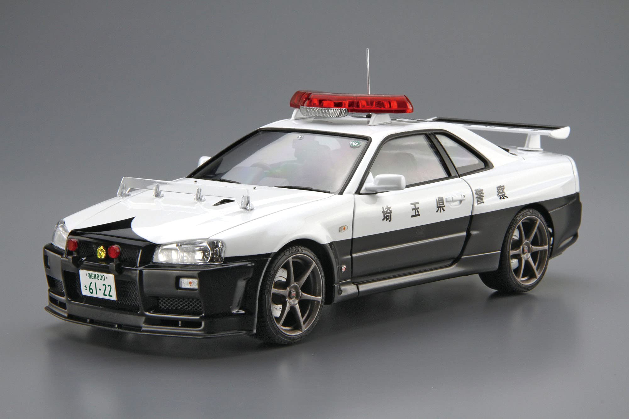 AOSHIMA The Patrol Car 1/24 No.1 Nissan Bnr34 Skyline Gt-R Patrol Car '99 Plastic Model- Japan Figure Store - #1 Bring To You The Best Japanese Goods