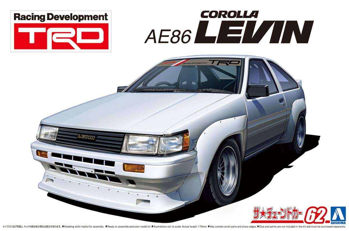 AOSHIMA The Tuned Car 1/24 Toyota Trd Ae86 Corolla Levin N2 Ver. '83 Plastic Model- Japan Figure Store - #1 Bring To You The Best Japanese Goods