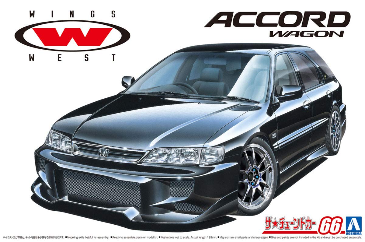 AOSHIMA The Tuned Car 1/24 Honda Wings West Cf2 Accord Wagon '96 Plastic Model- Japan Figure Store - #1 Bring To You The Best Japanese Goods