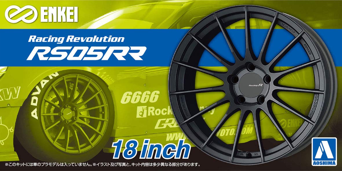 AOSHIMA The Tuned Car 1/24 Enkei Rs05Rr 18-Inch Tire & Wheel Set- Japan Figure Store - #1 Bring To You The Best Japanese Goods