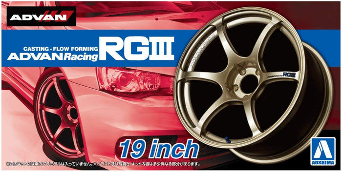 AOSHIMA Tuned Parts 1/24 Advan Racing Rg3 19Inch Tire & Wheel Set- Japan Figure Store - #1 Bring To You The Best Japanese Goods