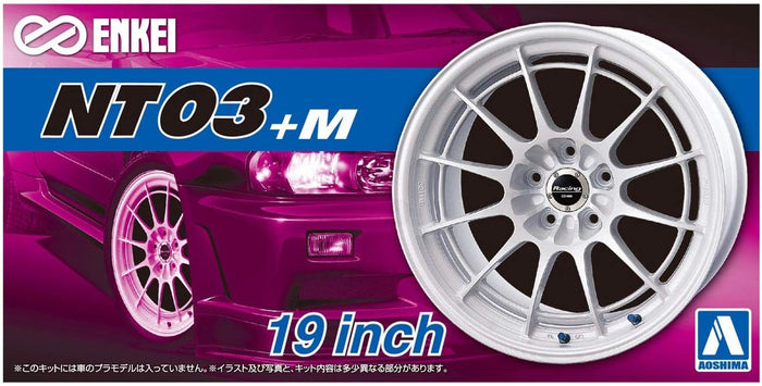 AOSHIMA Tuned Parts 1/24 Enkei Nt03+M 19 Inch Tire & Wheel Set- Japan Figure Store - #1 Bring To You The Best Japanese Goods