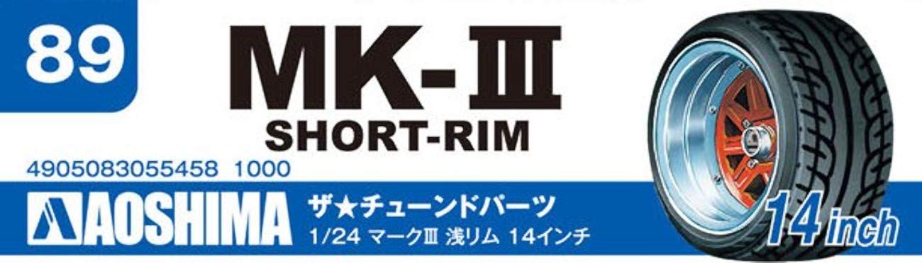 AOSHIMA Tuned Parts 1/24 Mark Iii Short Rim 14Inch Tire & Wheel Set- Japan Figure Store - #1 Bring To You The Best Japanese Goods