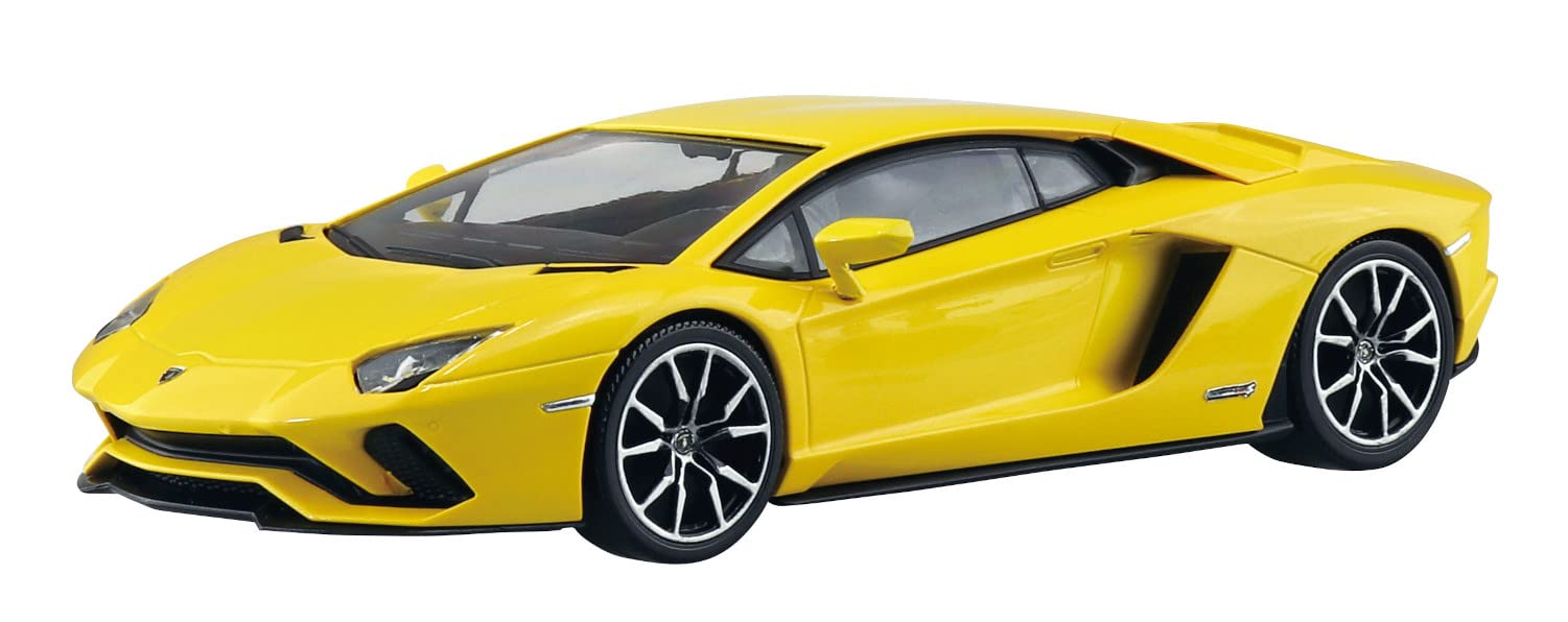 AOSHIMA The Snap Kit No.12-B 1/32 Lamborghini Aventador S Pearl Yellow Plastic Model- Japan Figure Store - #1 Bring To You The Best Japanese Goods