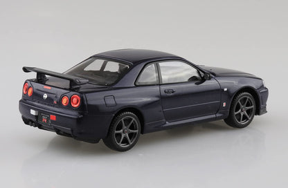 AOSHIMA The Snap Kit 1/32 Nissan R34 Skyline Gt-R Midnight Purple Lll Plastic Model- Japan Figure Store - #1 Bring To You The Best Japanese Goods