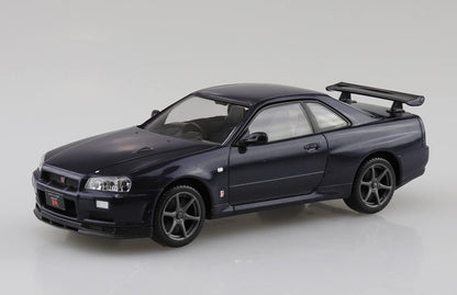 AOSHIMA The Snap Kit 1/32 Nissan R34 Skyline Gt-R Midnight Purple Lll Plastic Model- Japan Figure Store - #1 Bring To You The Best Japanese Goods