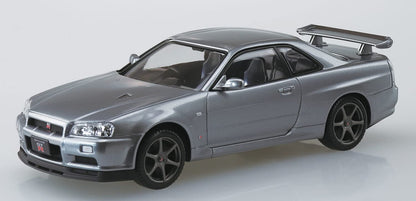 AOSHIMA The Snap Kit No.11-E 1/32 Nissan R34 Skyline Gt-R Nur Sparkling Silver Plastic Model- Japan Figure Store - #1 Bring To You The Best Japanese Goods