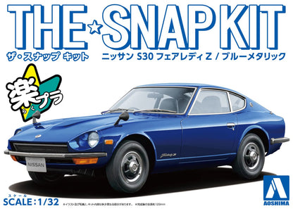 AOSHIMA The Snap Kit No.13-E 1/32 Nissan S30 Fairlady Z Blue Metallic Plastic Model- Japan Figure Store - #1 Bring To You The Best Japanese Goods