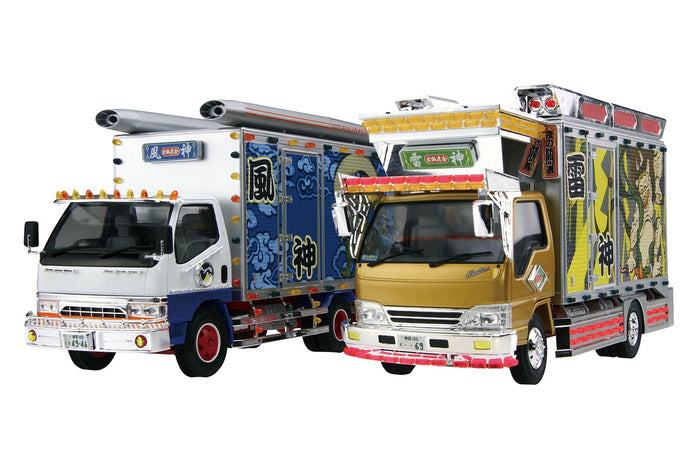 AOSHIMA - 09680 Japanese Decoration Truck Fujin & Raijin 1/32 Scale Kit- Japan Figure Store - #1 Bring To You The Best Japanese Goods