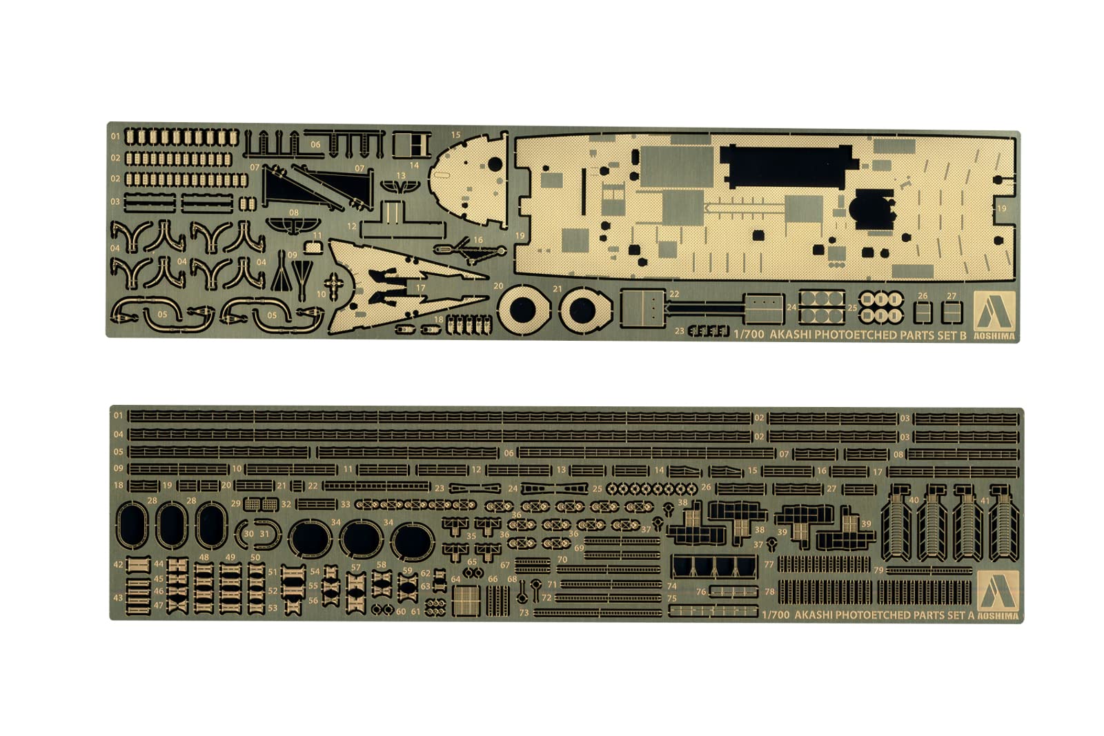 AOSHIMA Waterline 1/700 Detail Up Parts For Ijn Repair Ship Akashi Photo Etched Parts- Japan Figure Store - #1 Bring To You The Best Japanese Goods