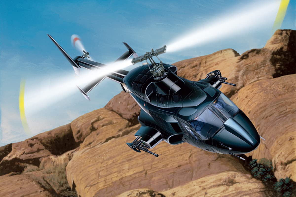 Aoshima Bunka Kyozai Movie Mecha Series Aw-01 Airwolf With Clear Body 1/24 Scale Plastic Model- Japan Figure Store - #1 Bring To You The Best Japanese Goods