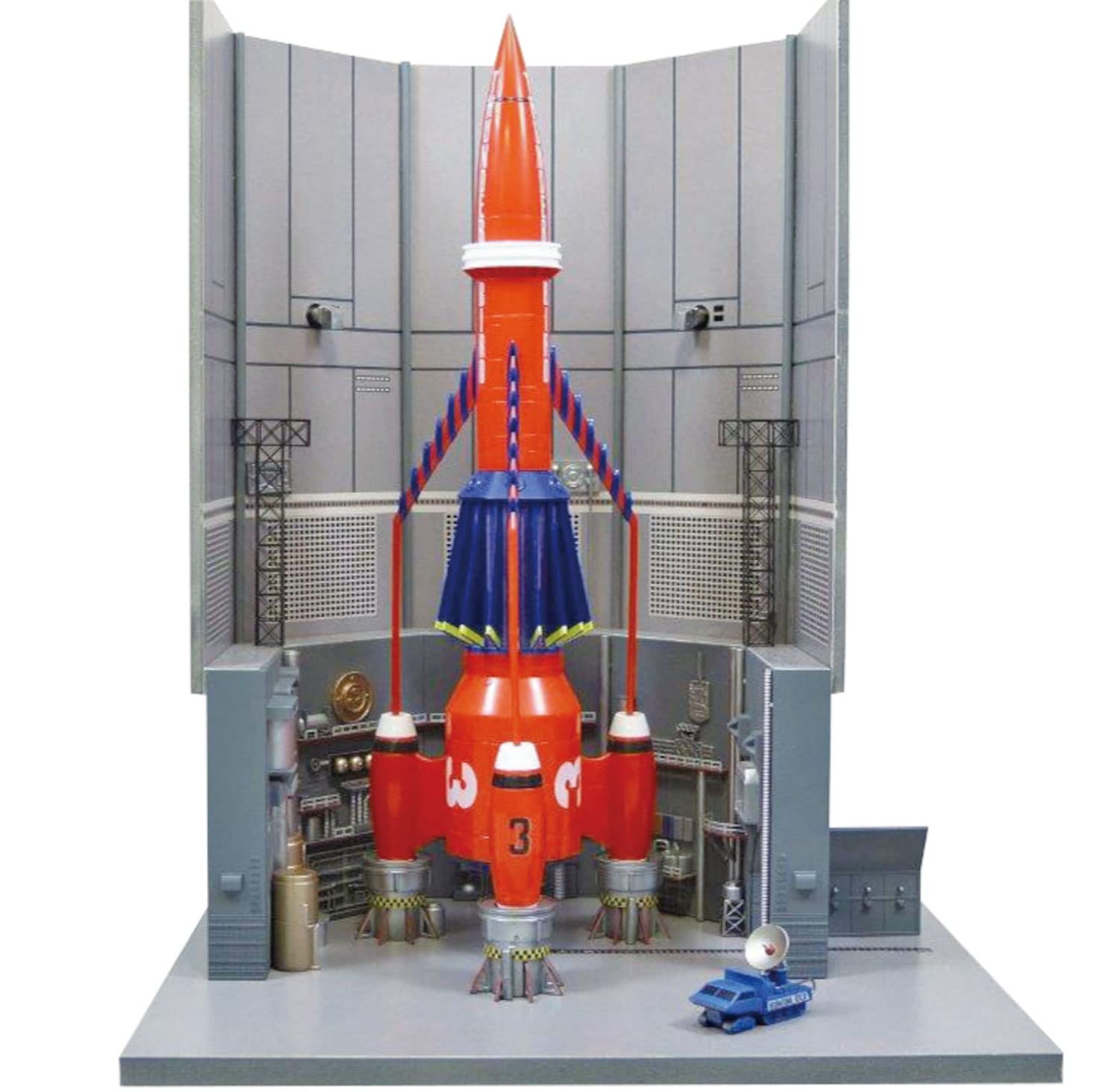 AOSHIMA Thunderbirds 1/350 Thunderbird 3 & Launch Bayplastic Model- Japan Figure Store - #1 Bring To You The Best Japanese Goods