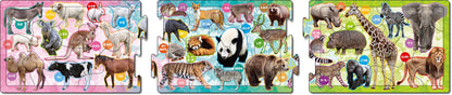 Apollo-Sha 24-165 Jigsaw Puzzle Zoo Animals Panorama Puzzle 8+12+16 Pieces- Japan Figure Store - #1 Bring To You The Best Japanese Goods