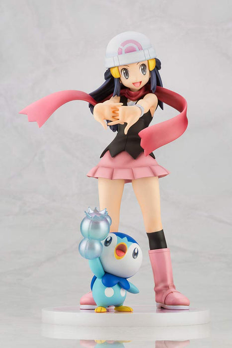 KOTOBUKIYA Artfx J Dawn Hikari With Piplup 1/8 Scale Figure Pokemon- Japan Figure Store - #1 Bring To You The Best Japanese Goods