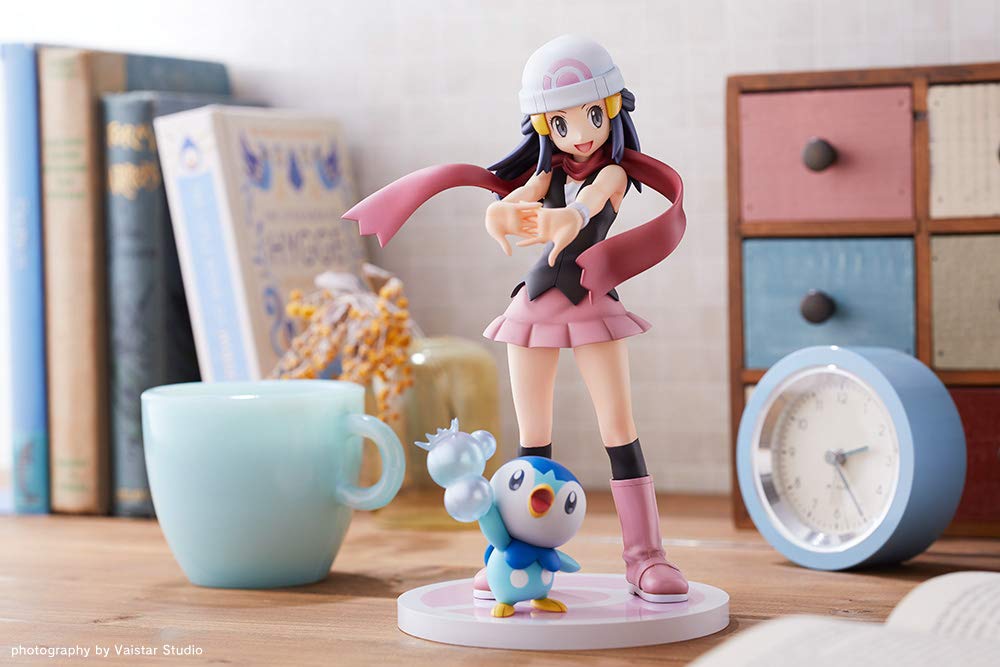 KOTOBUKIYA Artfx J Dawn Hikari With Piplup 1/8 Scale Figure Pokemon- Japan Figure Store - #1 Bring To You The Best Japanese Goods