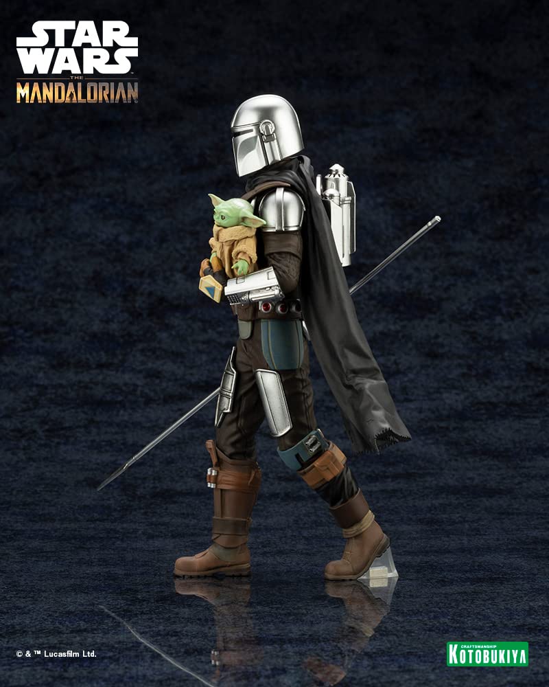 KOTOBUKIYA Artfx+ Mandalorian & Grogu With Beskar Staff 1/10 Figure Star Wars: The Mandalorian- Japan Figure Store - #1 Bring To You The Best Japanese Goods