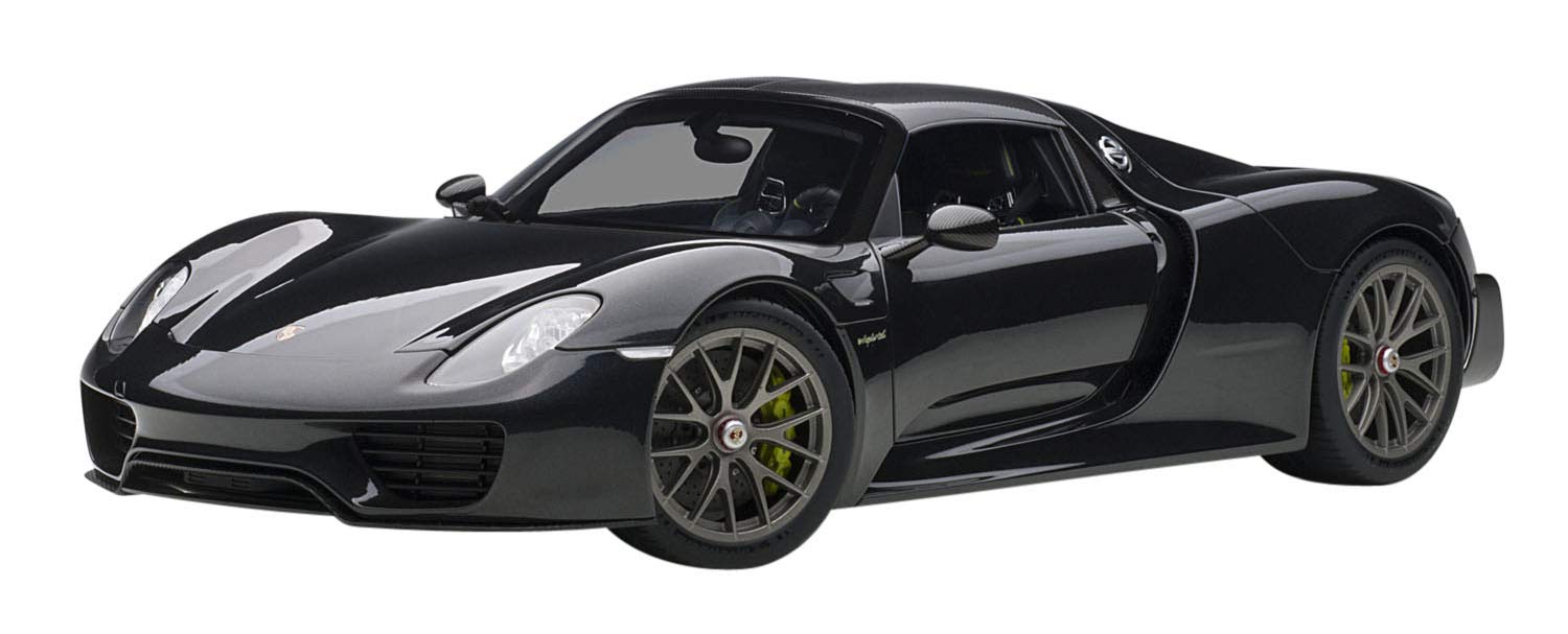 Autoart 1/12 Porsche 918 Spider Black Metallic- Japan Figure Store - #1 Bring To You The Best Japanese Goods