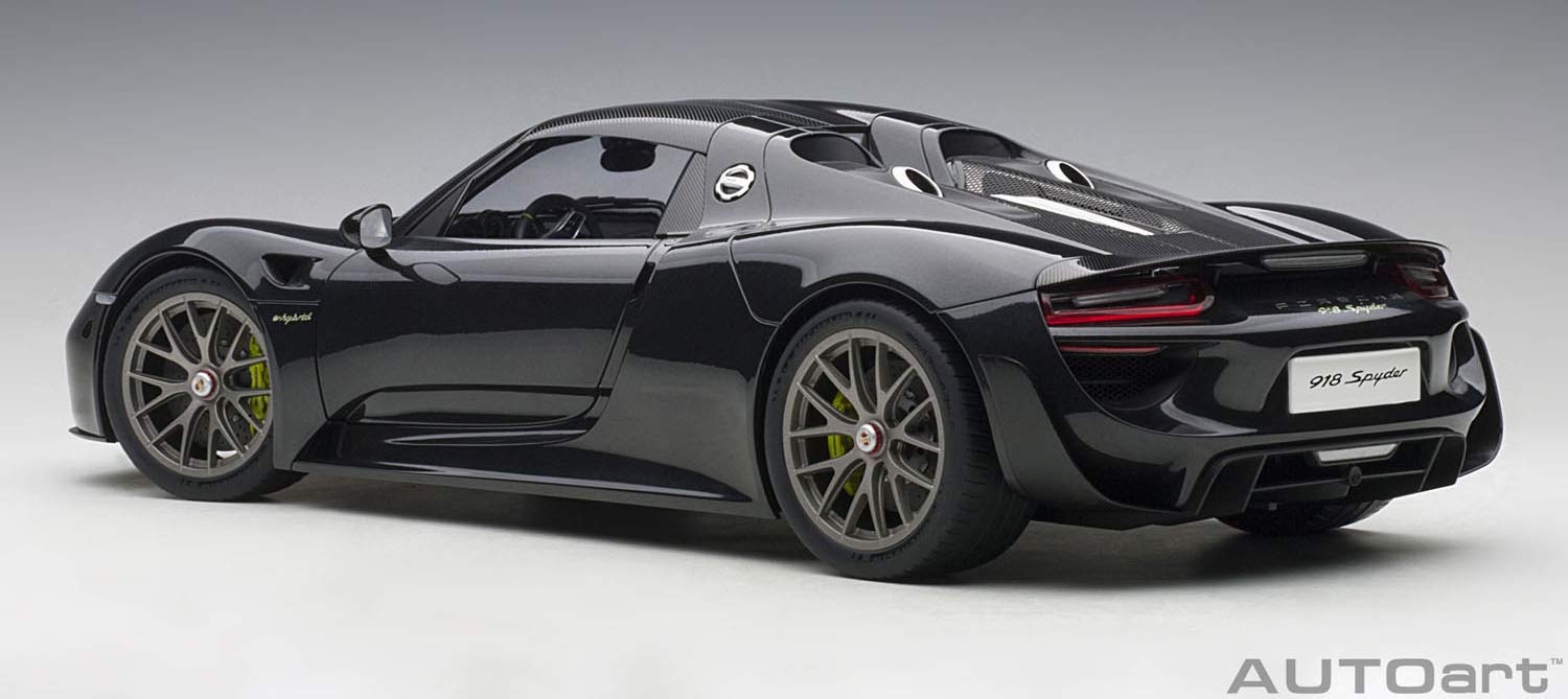 Autoart 1/12 Porsche 918 Spider Black Metallic- Japan Figure Store - #1 Bring To You The Best Japanese Goods