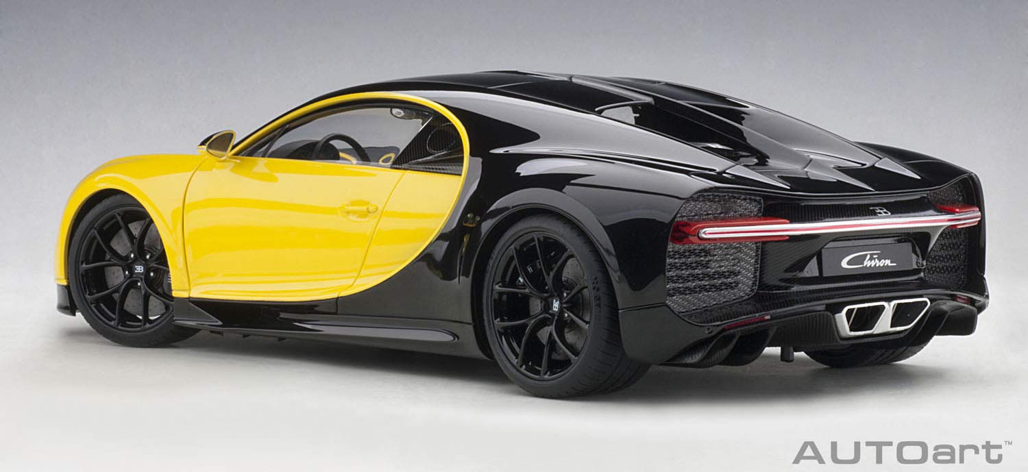 Autoart 1/18 Bugatti Chiron 2017 Yellow/Black- Japan Figure Store - #1 Bring To You The Best Japanese Goods