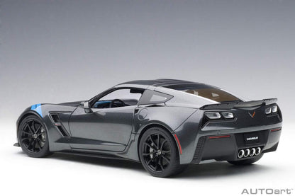 Autoart 1/18 Corvette C7 Gransport Gray/Black/Blue Hashmark- Japan Figure Store - #1 Bring To You The Best Japanese Goods