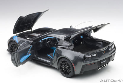 Autoart 1/18 Corvette C7 Gransport Gray/Black/Blue Hashmark- Japan Figure Store - #1 Bring To You The Best Japanese Goods