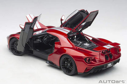 Autoart 1/18 Ford GT 2017 Red/Silver- Japan Figure Store - #1 Bring To You The Best Japanese Goods