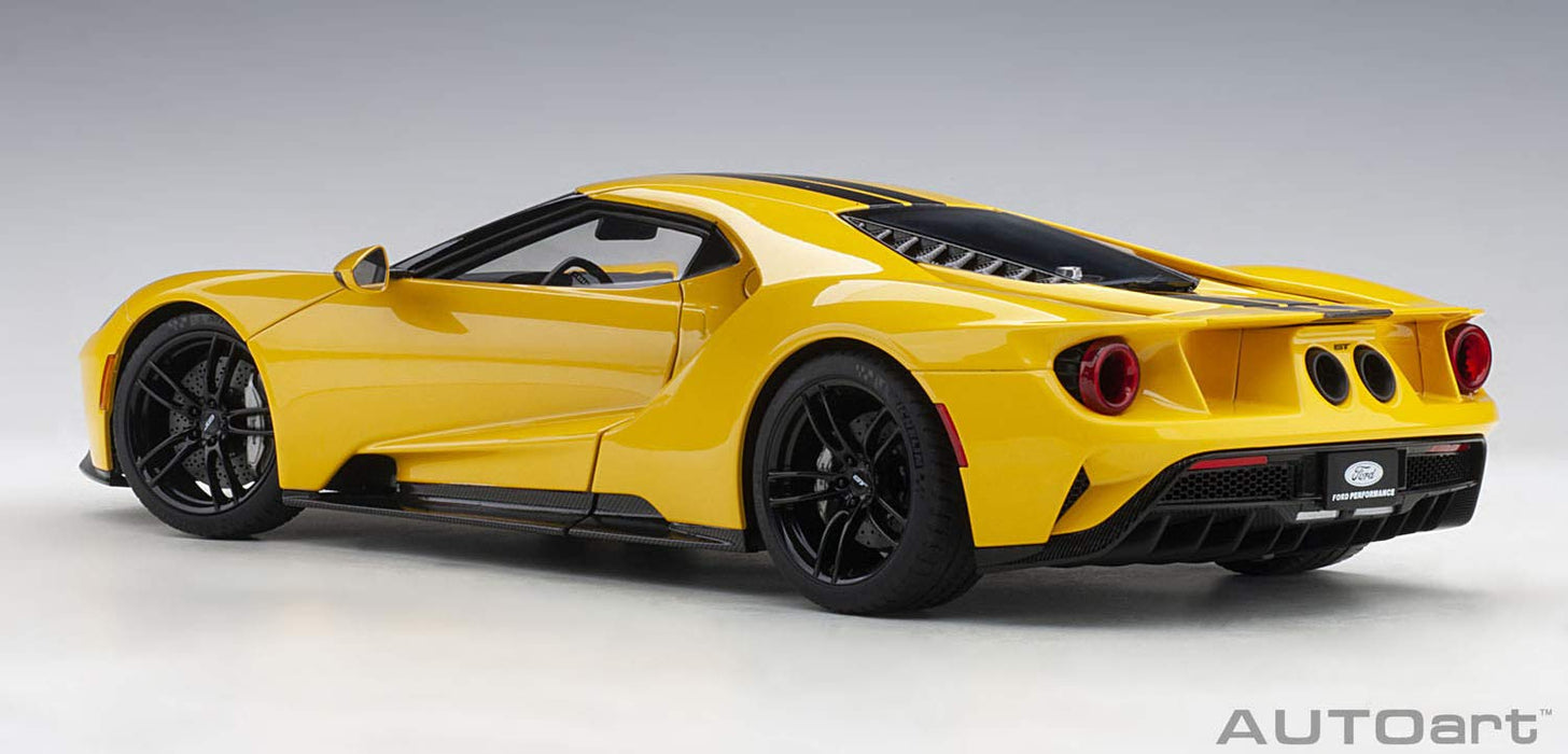 Autoart 1/18 Ford GT 2017 Yellow/Black Stripes- Japan Figure Store - #1 Bring To You The Best Japanese Goods