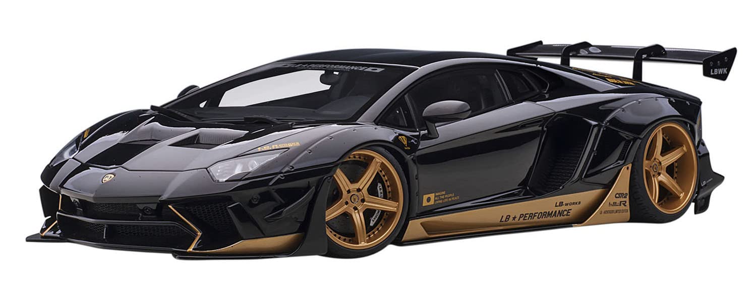 Autoart 1/18 Liberty Walk Lamborghini Aventador Black/Gold 79184- Japan Figure Store - #1 Bring To You The Best Japanese Goods